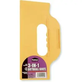 Heavy-Duty Triple-Edge Drywall Taping Knife – Durable Plastic Handle 1