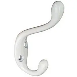 Heavy-Duty White Wall Hook – 75-Pound Capacity For Coats & Gear 1
