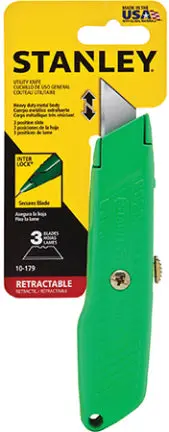 Hi-Vis Interlock Utility Knife With Enhanced Visibility Handle 1