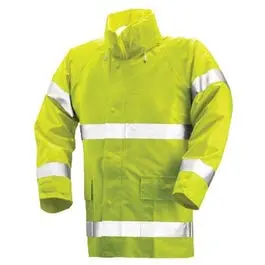 High-Visibility Lime Yellow Pvc-Coated Polyester Safety Jacket – Large 1