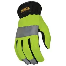 High-Visibility Work Glove – Large Synthetic Leather Palm, Enhanced Grip 1