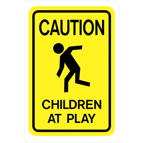 Hillman Caution: Children At Play Safety Sign 1