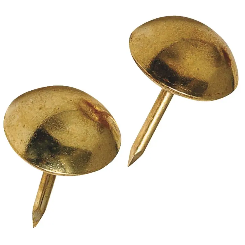 Hillman Large Round Brass Furniture Nails – 25-Pack 1