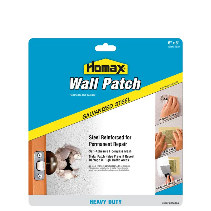 Homax Wall Repair Patch – 6" X 6" Pre-Cut Drywall & Plaster Fix 1