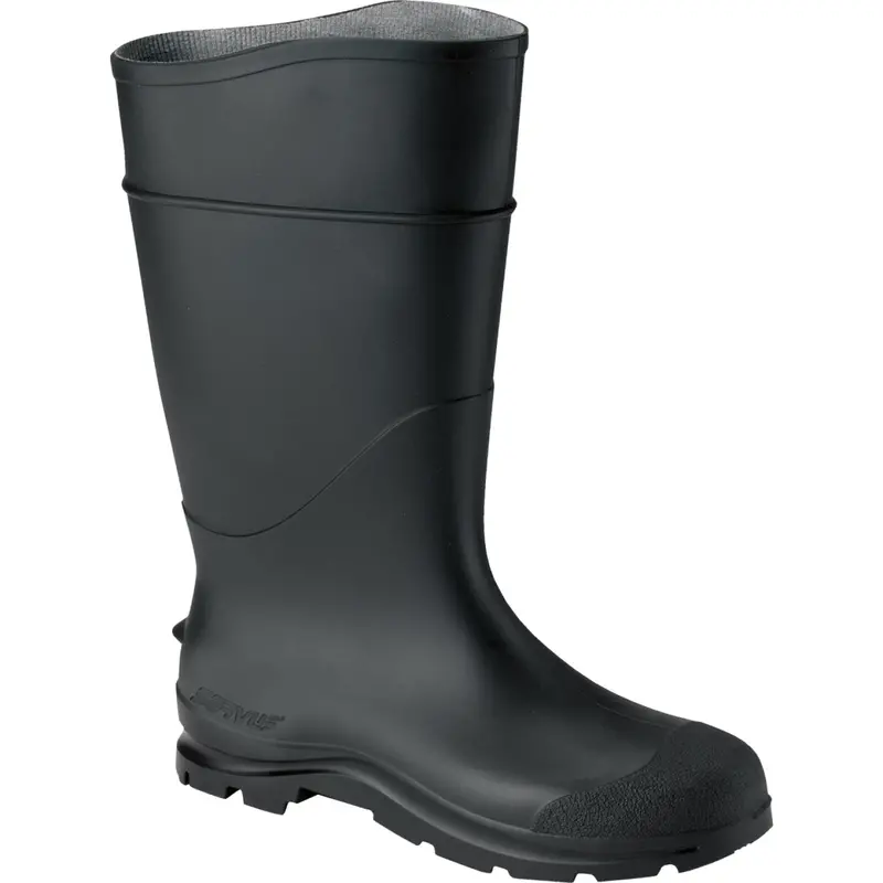 Honeywell Servus Men'S Black Pvc Rubber Work Boot – Size 12, Plain Toe 1