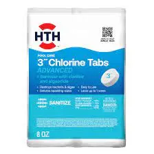 Hth Advanced 3-Inch Chlorine Tablets – 8 Oz Pool Sanitizer 1