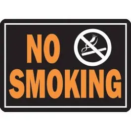 Hy-Glo No Smoking Sign – Reflective Aluminum, 10" × 14" 1