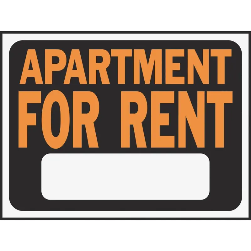 Hy-Ko Apartment For Rent Plastic Sign 1
