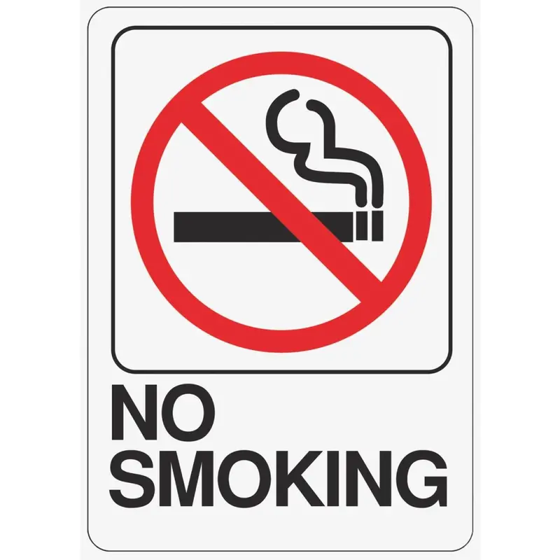 Hy-Ko Heavy-Duty No Smoking Deco Series Plastic Sign 1