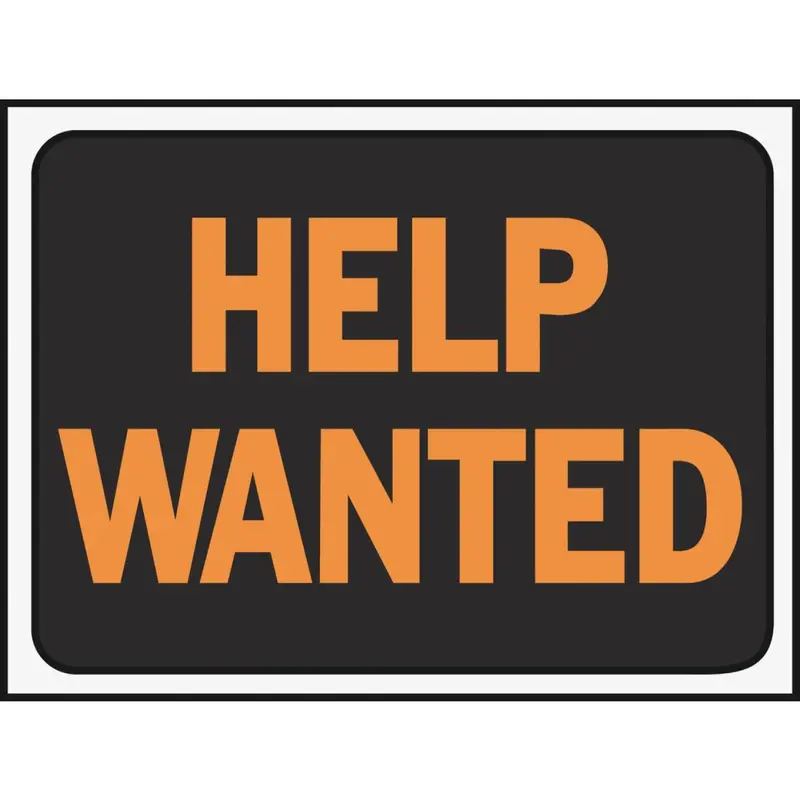 Hy-Ko Plastic Help Wanted Sign – Indoor Or Outdoor Use 1