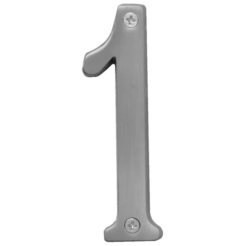 Hy-Ko Prestige 4" Satin Nickel House Number "1" 1