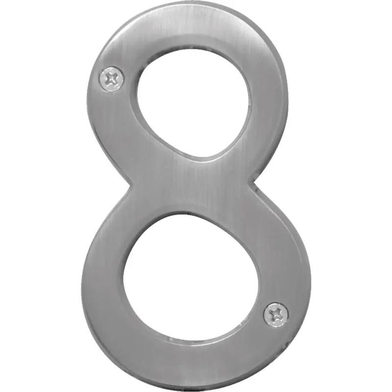 Hy-Ko Prestige Series House Number '8' – 4-Inch Satin Nickel Finish 1
