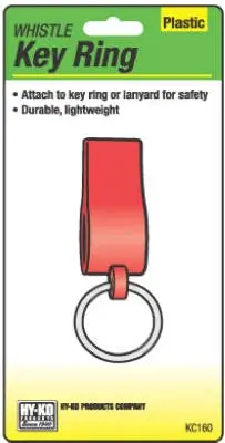 Hy-Ko Whistle Key Ring With Split Ring – Compact Alert Accessory 1