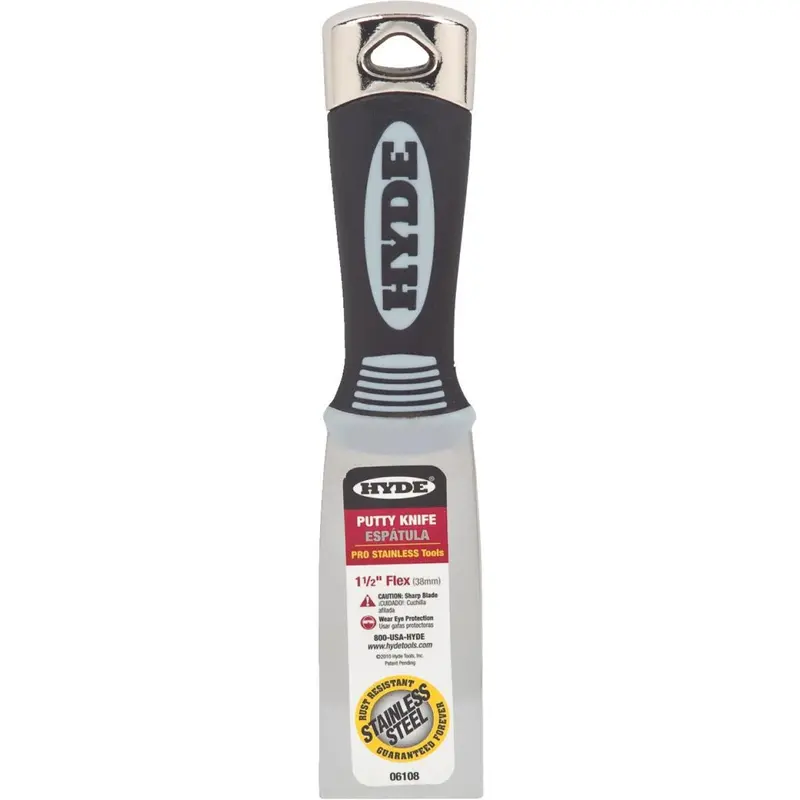 Hyde Pro Stainless Steel 1-1/2-Inch Flexible Putty Knife 1