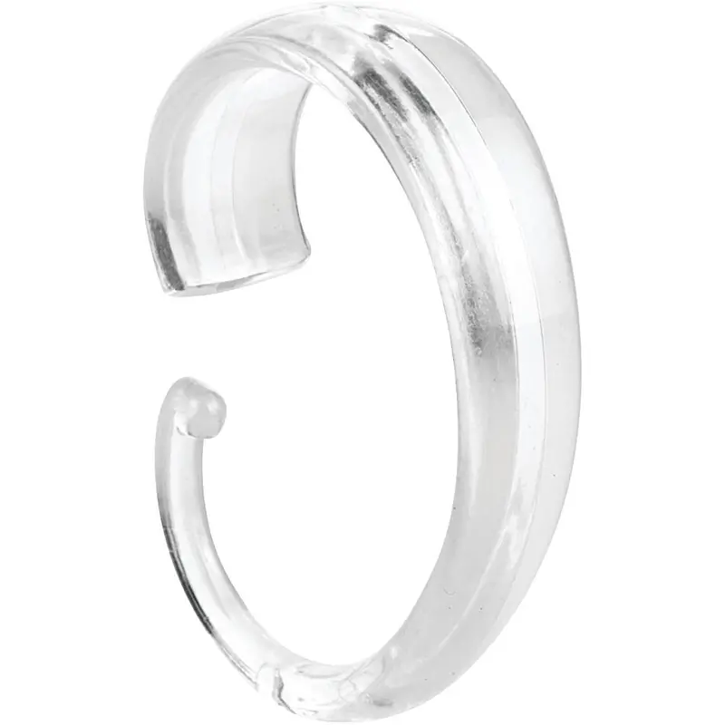 Idesign Clear Plastic Shower C-Hooks – 12-Pack, 2.38" L X 1.75" W X 0.5" Thick 1