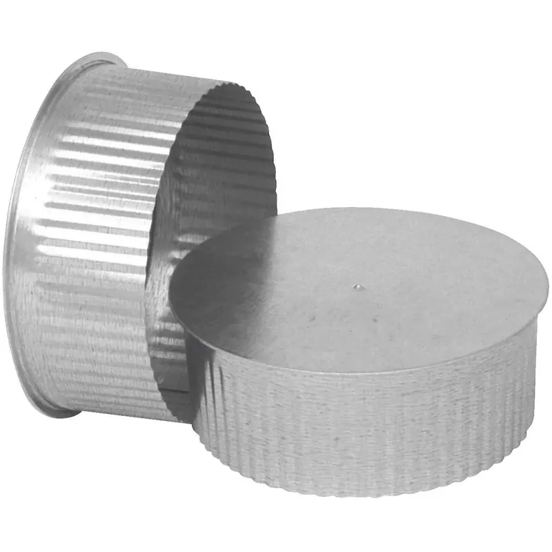 Imperial Galvanized Tee Cap And Plug – 7 In, 30-Gauge 1