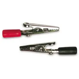 Insulated 3-Amp Alligator Clip Test Leads – 2" Barrel, 2-Pack 1