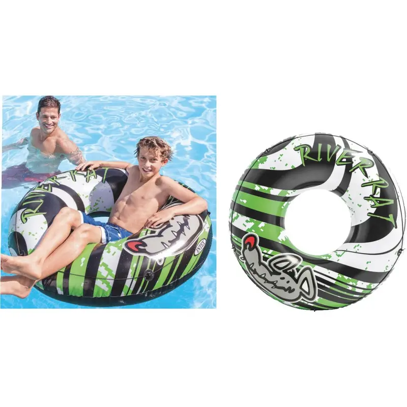 Intex River Rat Inflatable Tube Float – 47-Inch Diameter, Heavy-Duty Vinyl 1
