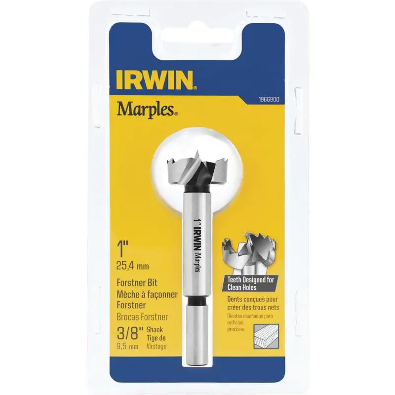 Irwin Marples Reduced Forstner Bit – 1" Diameter X 3-1/2" Length 1