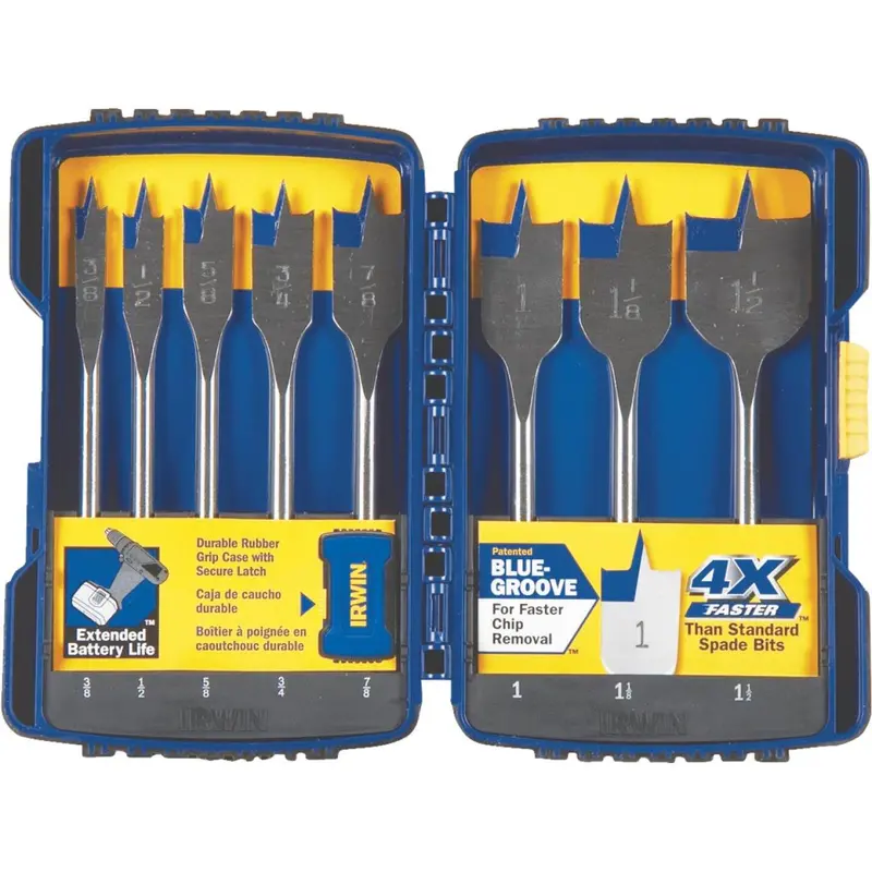 Irwin Speedbor Spade Bit Set – 8-Piece Assorted Sizes 1