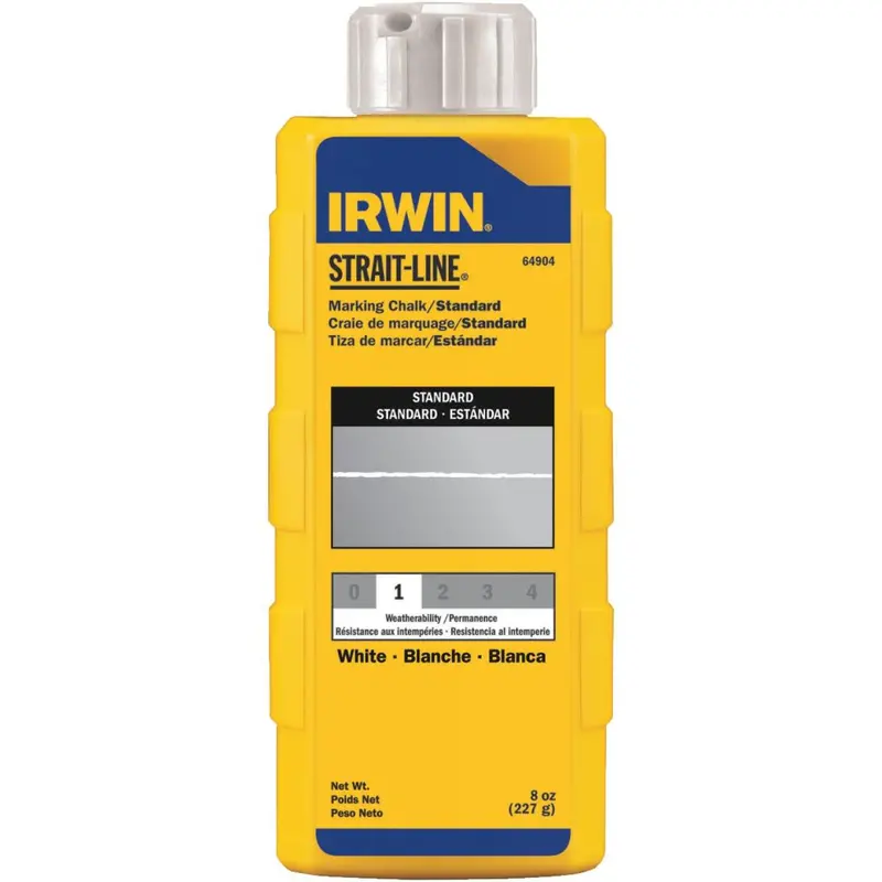 Irwin Strait-Line 8 Oz White Chalk Line Reel With Standard Chalk 1