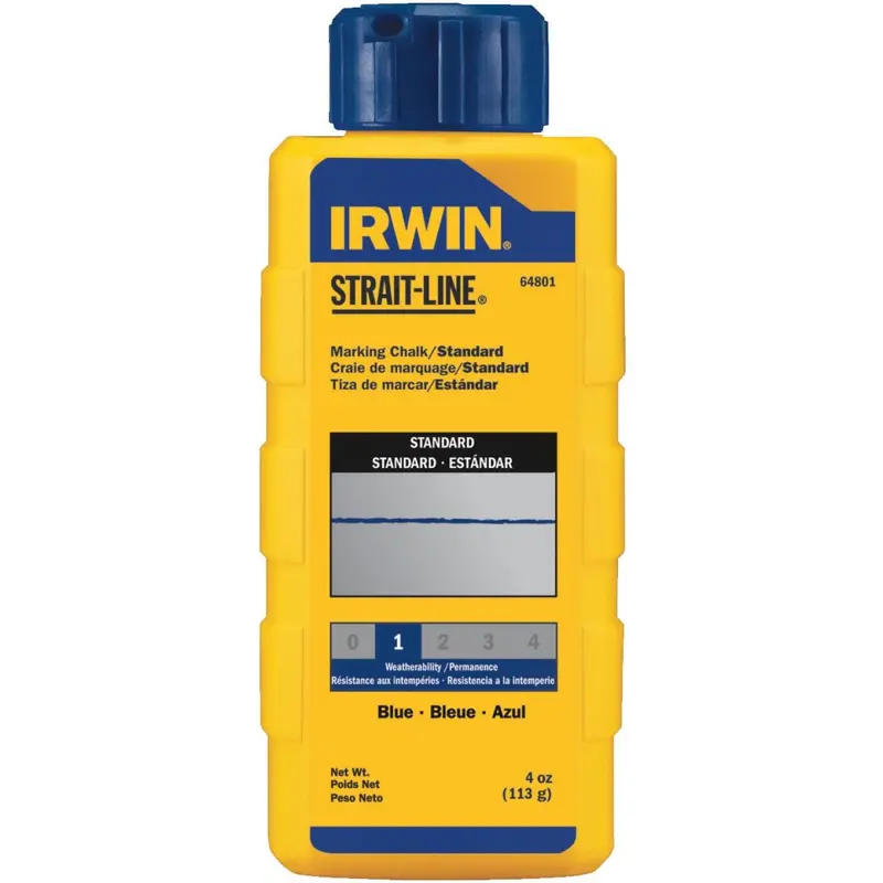 Irwin Strait-Line Blue Chalk Line Reel – 4 Oz Standard Chalk 1
