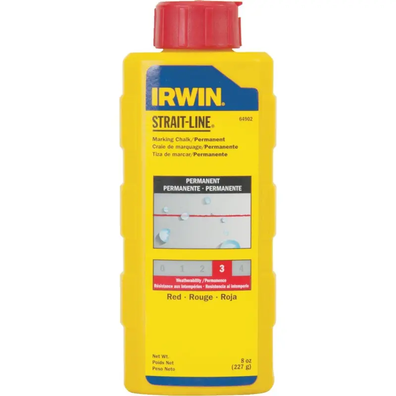 Irwin Strait-Line Red Permanent Chalk Line Refill – 8 Oz 1
