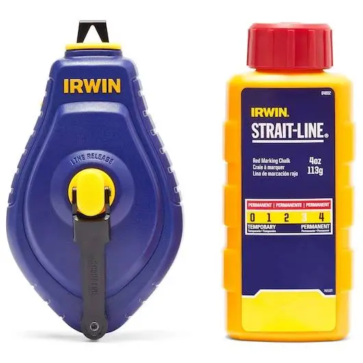 Irwin Strait-Line Speedline Chalk Reel – Red Chalk, 48-Foot Line 1