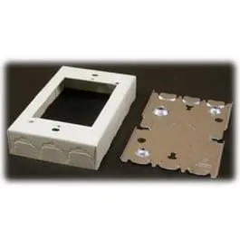 Ivory-Colored Shallow Metal Switch And Receptacle Box 1