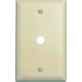 Ivory Nylon Single-Gang Telephone Wall Plate 1