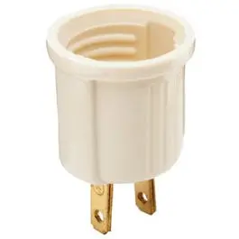 Ivory Outlet-To-Lampholder Adapter For Hardwired Lighting 1