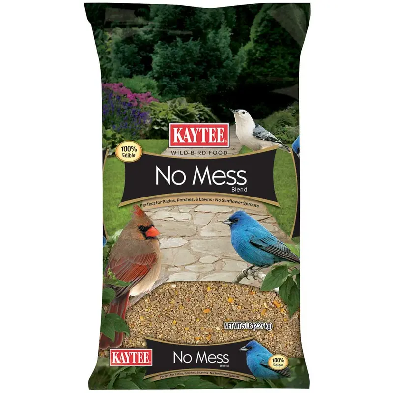 Kaytee No-Mess Wild Bird Food Blend – Reduced Hull Waste, Attracts Songbirds 1