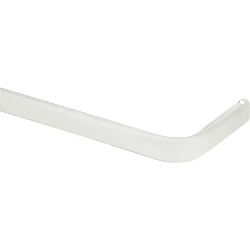 Kenney Adjustable White Single Curtain Rod – Extends 48 To 86 Inches 1
