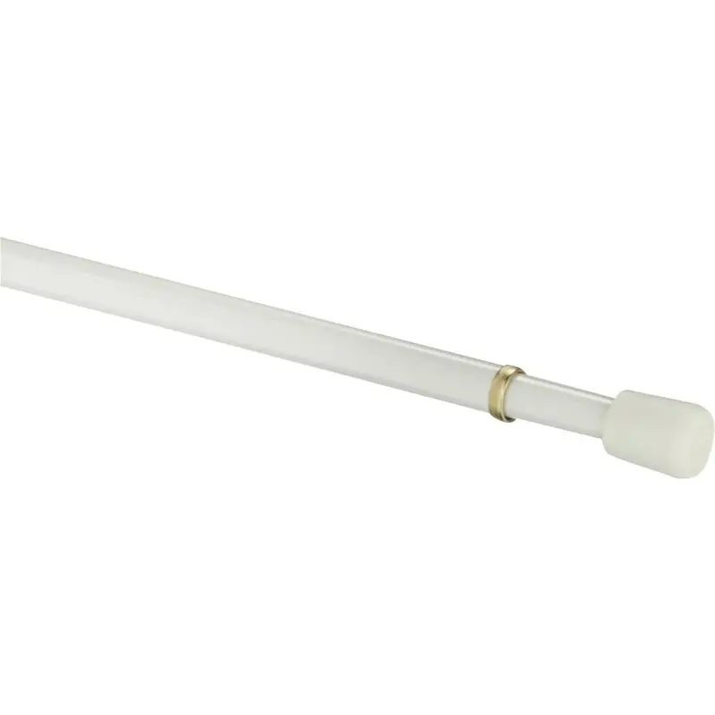 Kenney Strafford Adjustable Tension Rod – 18" To 28", 7/16" Diameter, White Finish 1