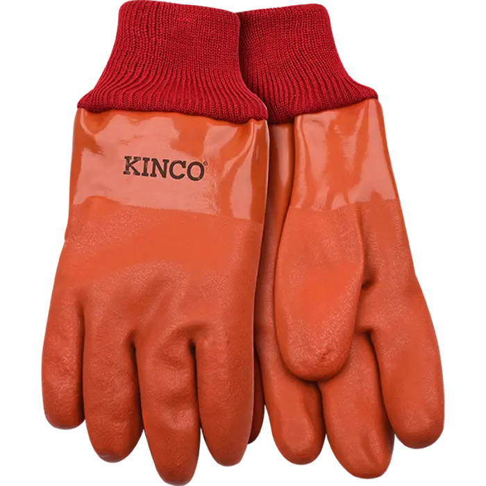 Kinco Sandy-Finish Pvc Work Glove – Knit Wrist, Lined For Comfort 1