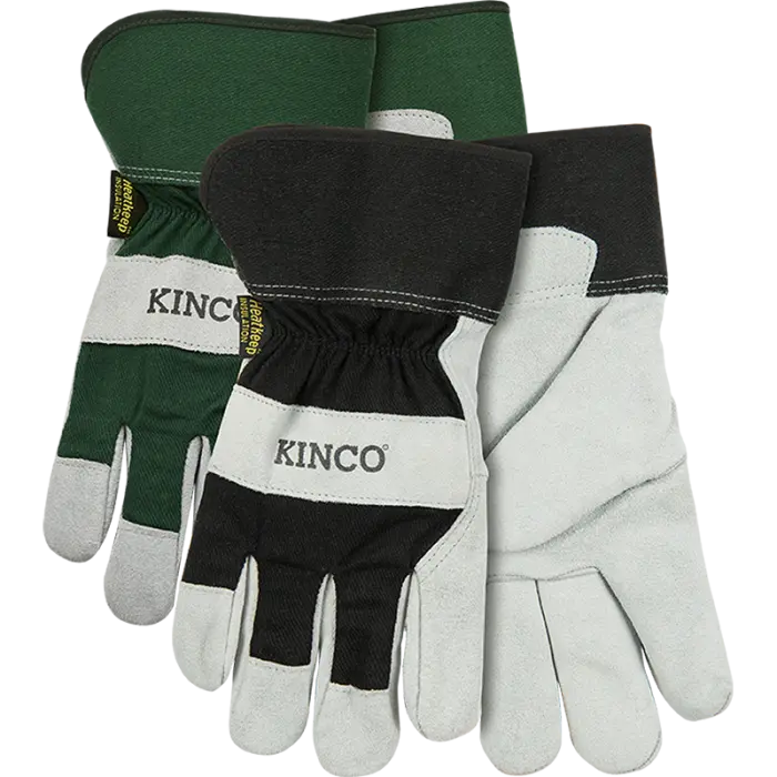 Kinco Suede Cowhide Work Glove – Lined Palm With Safety Cuff 1