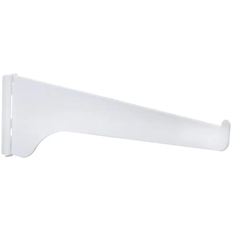 Knape & Vogt 180 Series 6-Inch White Steel Single-Slot Shelf Bracket 1