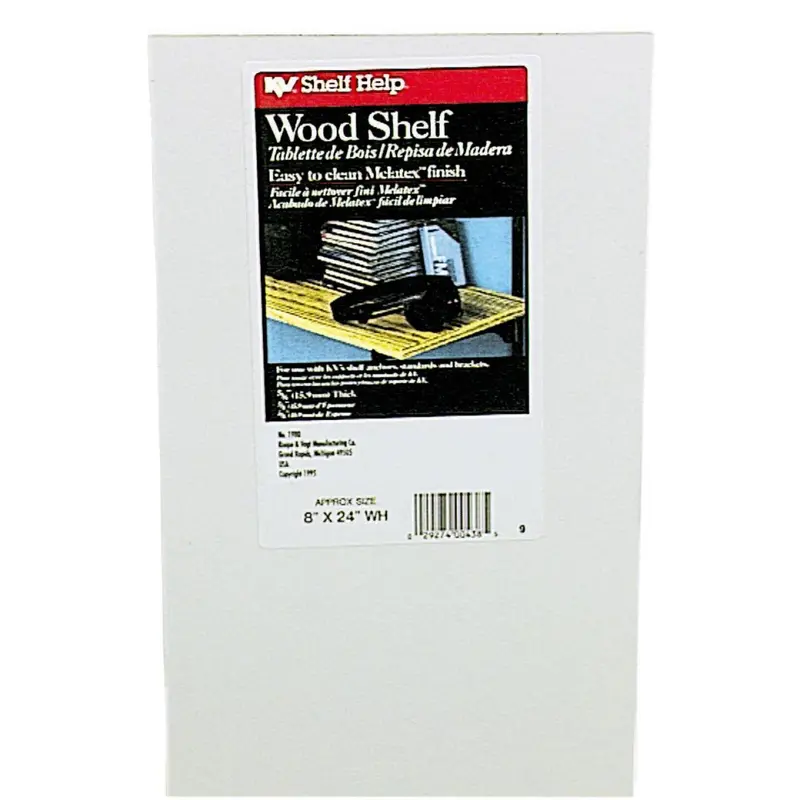 Knape & Vogt 8" X 24" White All-Purpose Shelf 1