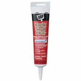 Kwik Seal Plus Microban Kitchen & Bath Caulk – White, 5.5-Ounce Tube 1