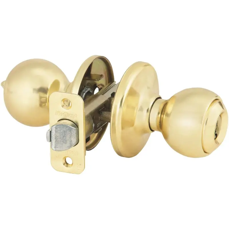 Kwikset Polo Entry Knob In Polished Brass 1