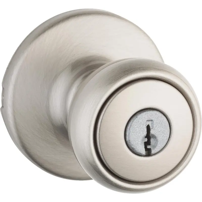 Kwikset Tylo Entry Door Knob – Satin Nickel Finish, Ansi Grade 3 Security Hardware 1