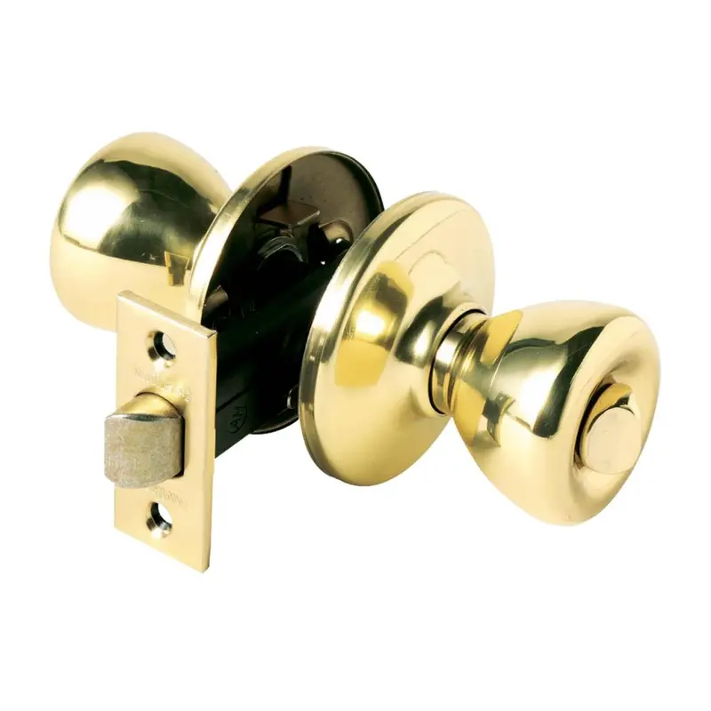 Kwikset Tylo Polished Brass Interior Door Knob – Bed & Bath 1