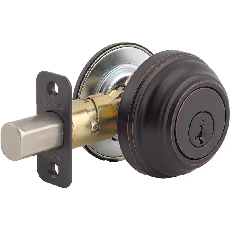 Kwikset Venetian Bronze Single-Cylinder Deadbolt – Signature Series Smartkey Security Lock 1