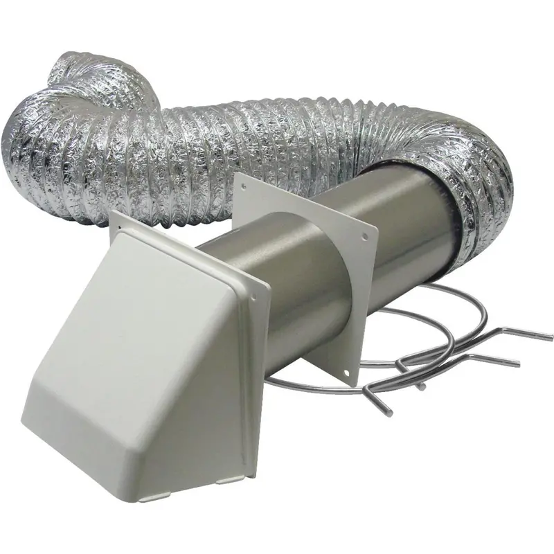 Lambro Brown Exterior Dryer Vent Installation Kit – 6-Piece Set 1