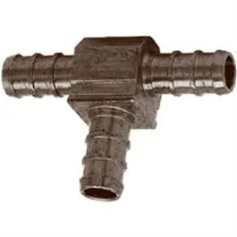 Lead-Free 0.5-Inch Brass Barb Insert Tee Fitting 1