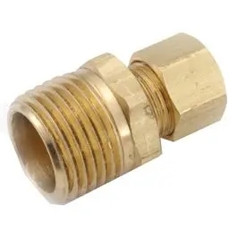 Lead-Free Brass Compression Connector – 5/16" Compression To 1/8" Male Pipe Thread 1