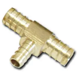 Lead-Free Brass Pex Barb Tee – 1/2-Inch X 1/2-Inch X 3/4-Inch 1