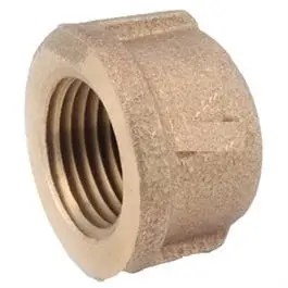 Lead-Free Brass Pipe Cap: 3/8-Inch Npt Threaded End 1