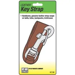 Leather Key Strap With Bolt Snap Closure 1