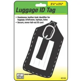 Leather-Style Luggage Id Tag With Personalization Space 1
